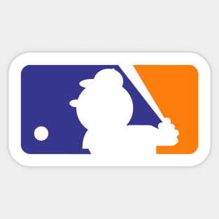 Mr. Met Baseball League Logo Sticker